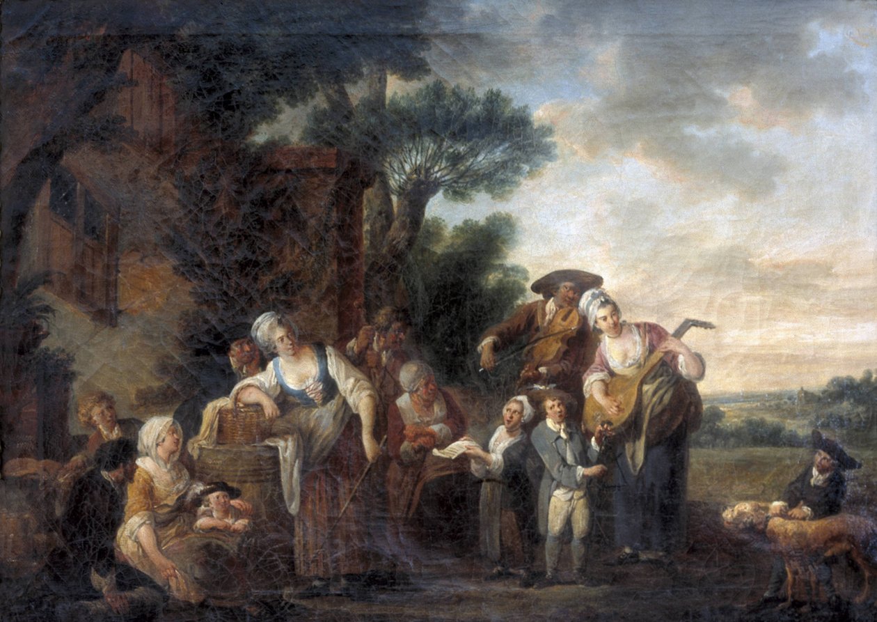 Músicos callejeros de Louis Joseph (1731 98) Watteau