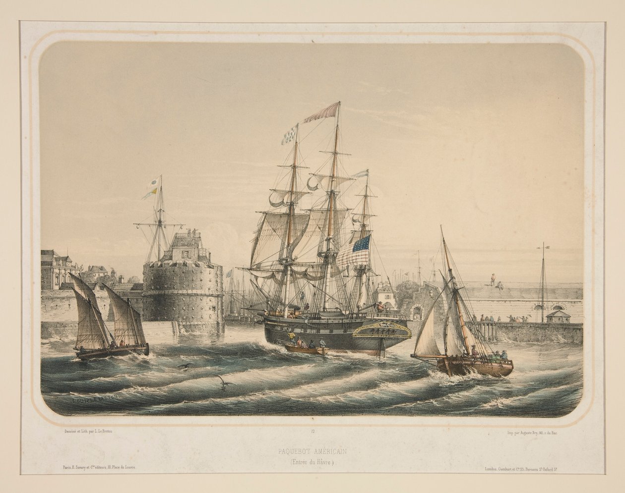 Transatlántico americano (Entre du Havre) de Louis Le Breton
