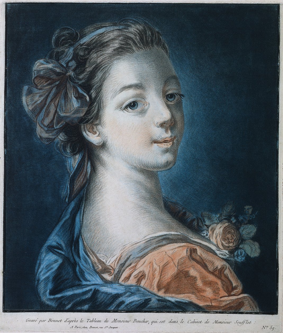 Head of a Woman (Mme. Deshayes?) de Louis Marin Bonnet
