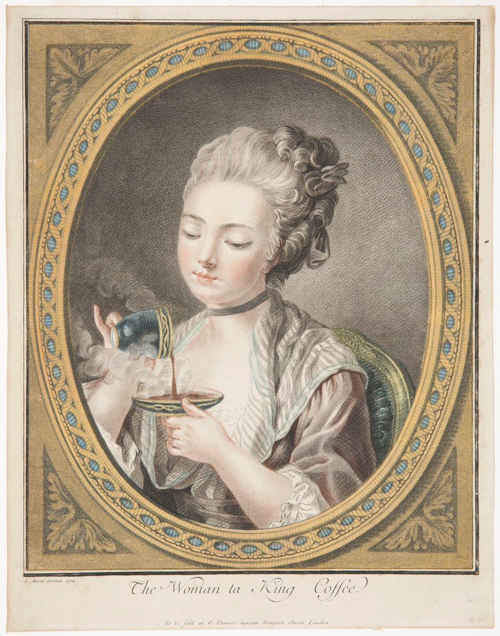 La mujer tomando café de Louis Marin Bonnet
