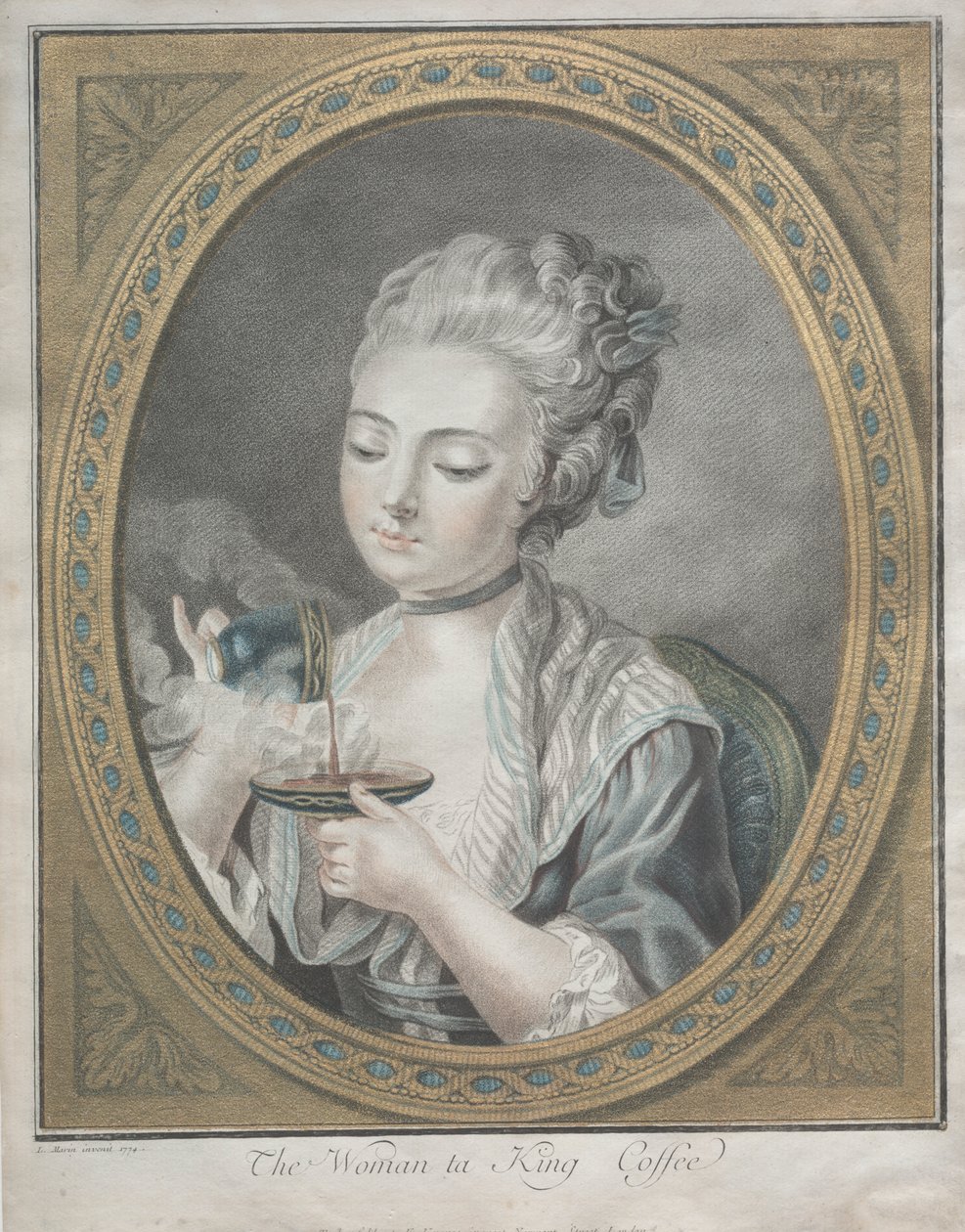 La mujer tomando café de Louis Marin Bonnet