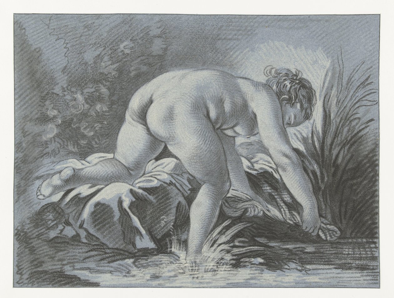 mujer lavando la laveuse de Louis Marin Bonnet