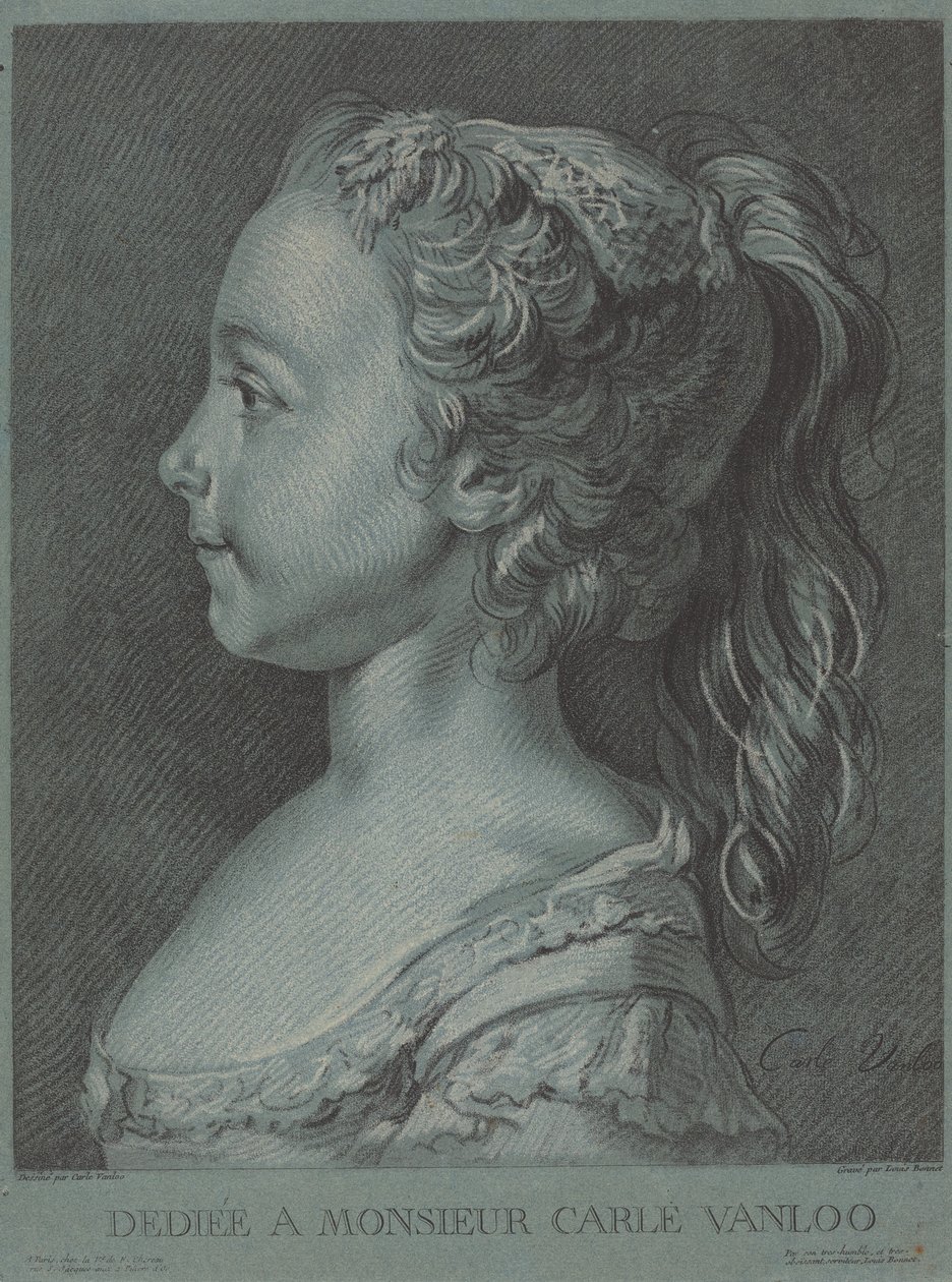 Marie-Rosalie Vanloo de Louis Marin Bonnet after Carle Van Loo