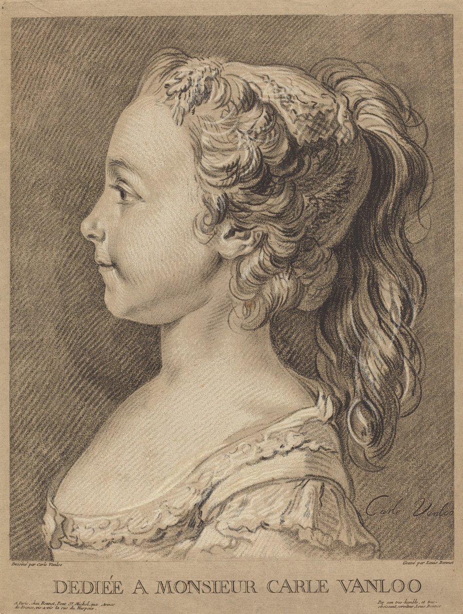 Marie-Rosalie Vanloo de Louis Marin Bonnet after Carle Van Loo