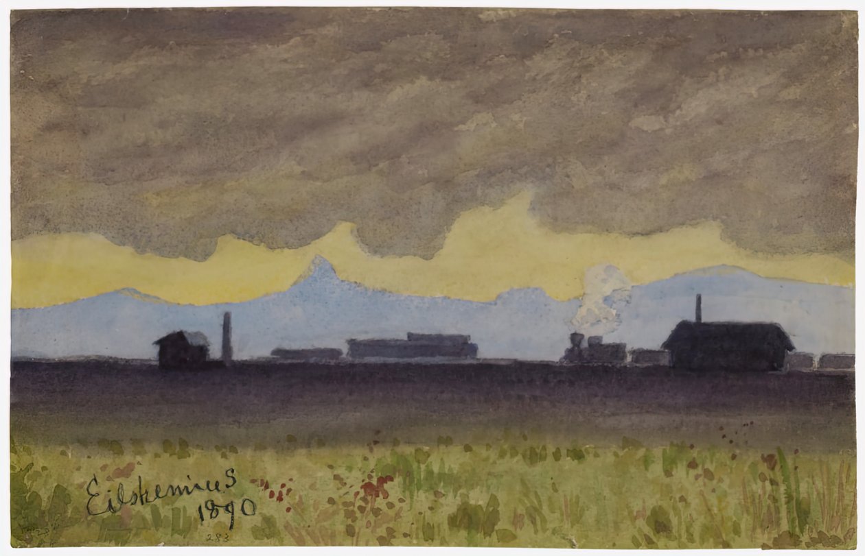 Paisaje de tren en Arizona, 1890 de Louis Michel Eilshemius