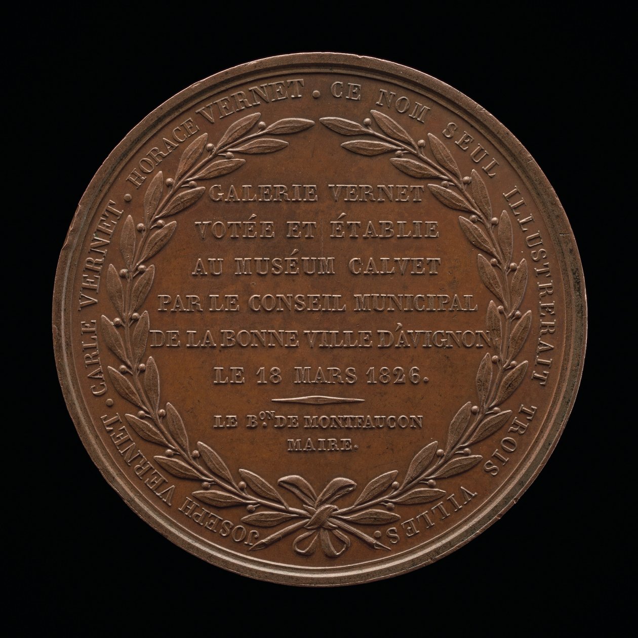 Inscripción [reverso] de Louis Michel Petit
