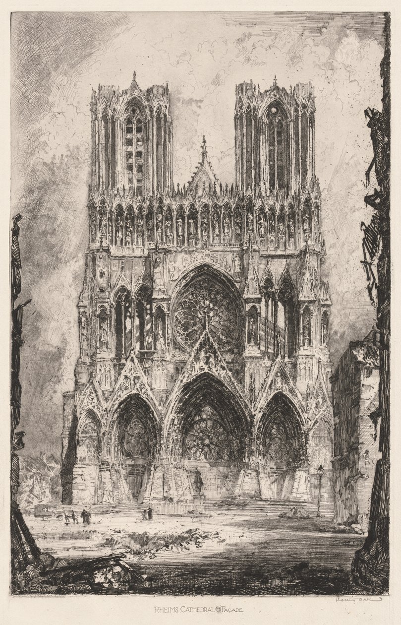 Catedral de Reims, fachada de Louis Orr