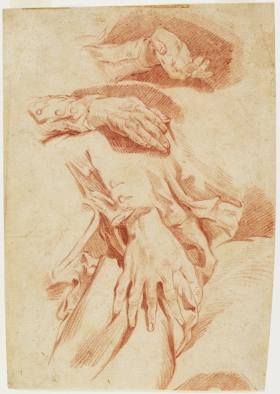 Estudios de manos, 1770s-1780s de Louis Rolland Trinquesse