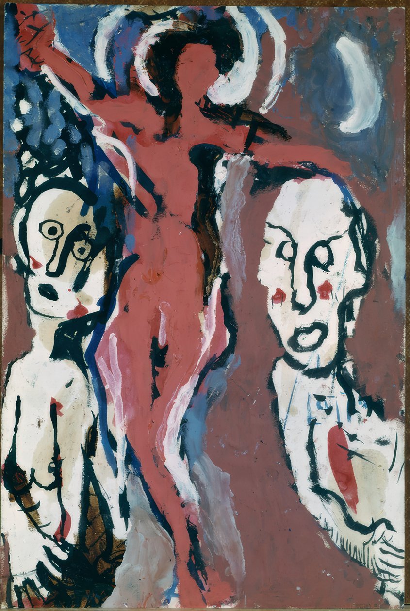 Crucifixión (Cristo Rojo) de Louis Soutter