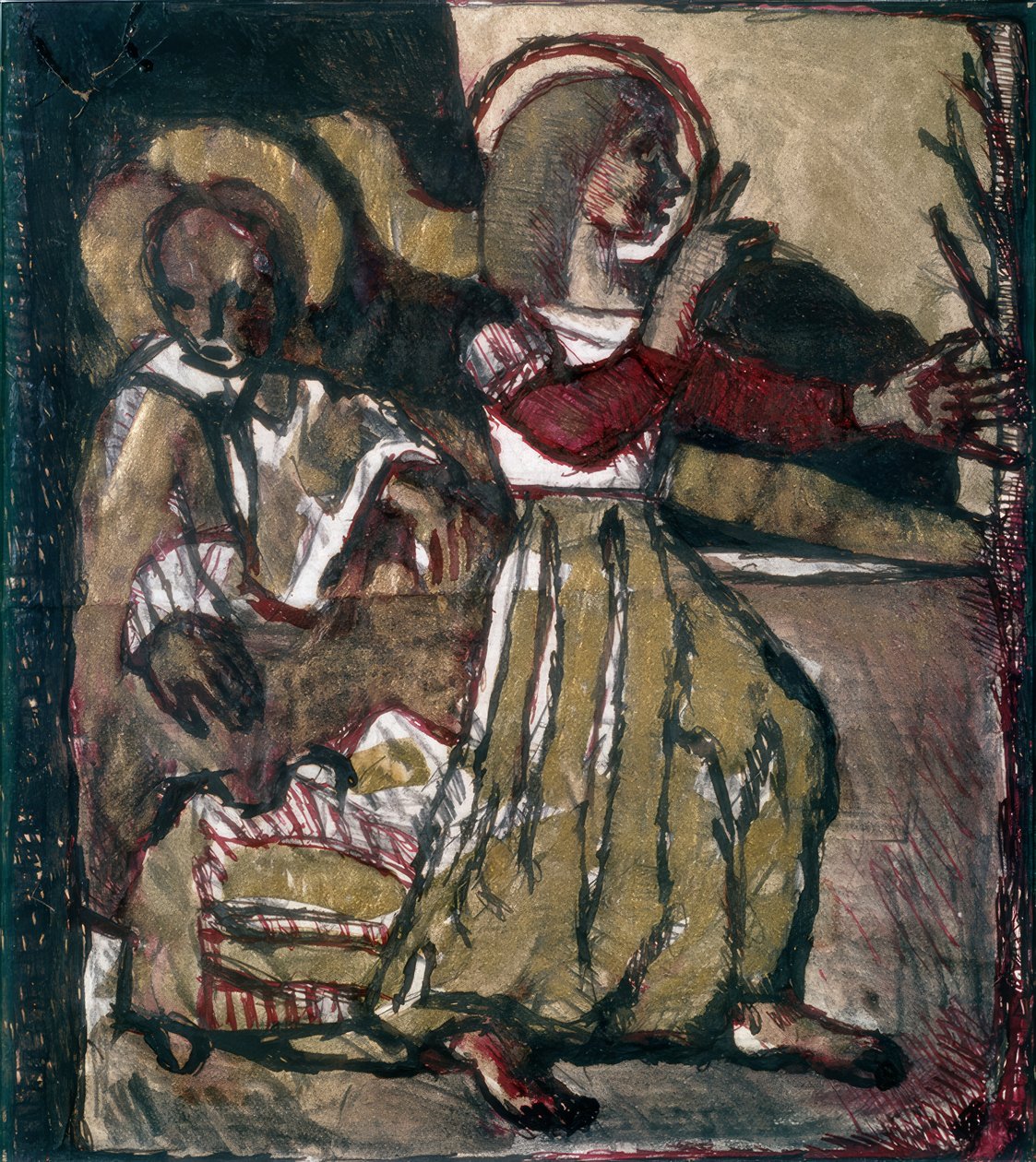 Escena religiosa (Nacimiento) de Louis Soutter