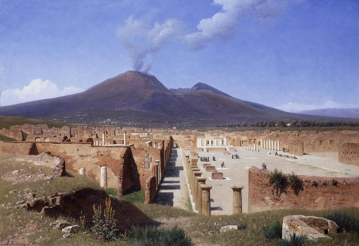 Vesubio desde Pompeya, 1883 de Louis Spangenberg