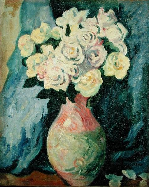 Flores (óleo sobre lienzo) de Louis Valtat