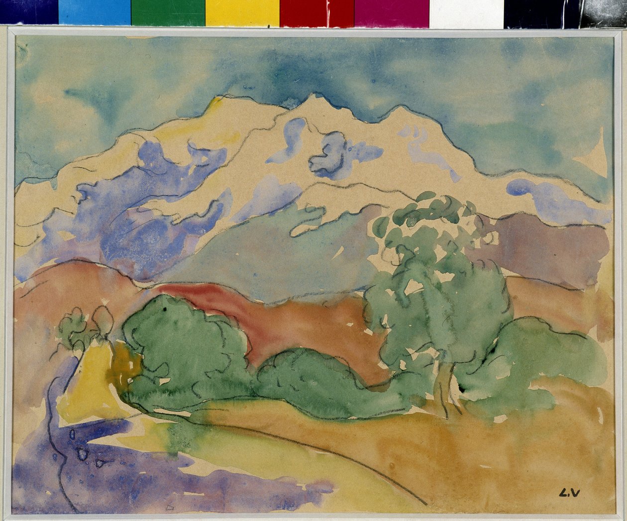 El monte Sainte Victoire (acuarela) de Louis Valtat