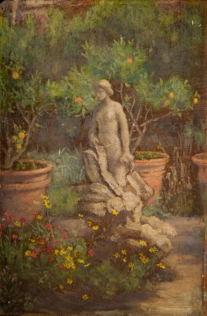Fuente en un Jardín, Cairate, Lombardía de Louisa Starr