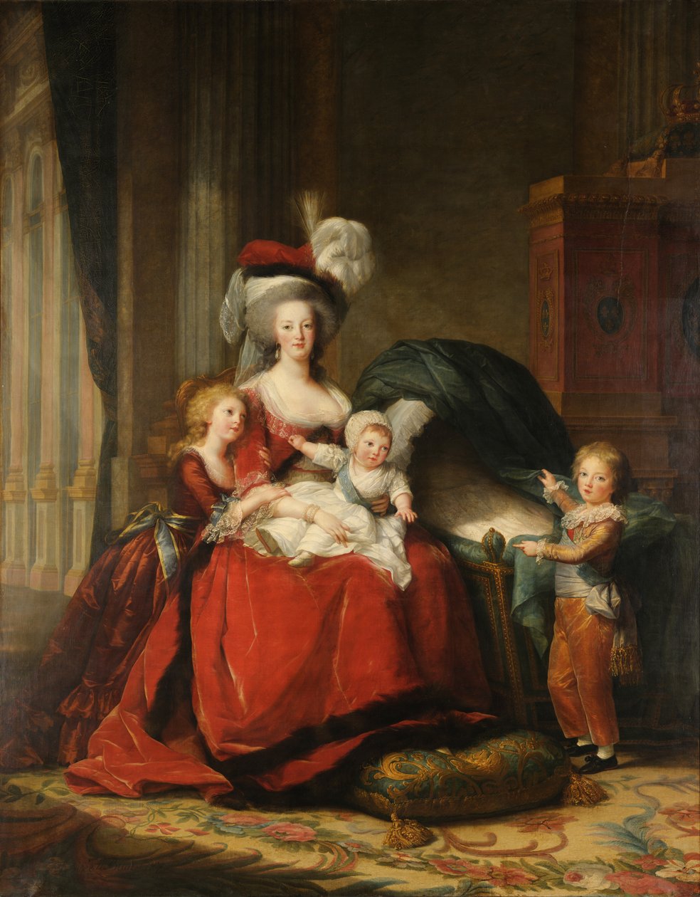 María Antonieta de Lorena-Habsburgo, reina de Francia y sus hijos de Elisabeth Louise Vigee Lebrun