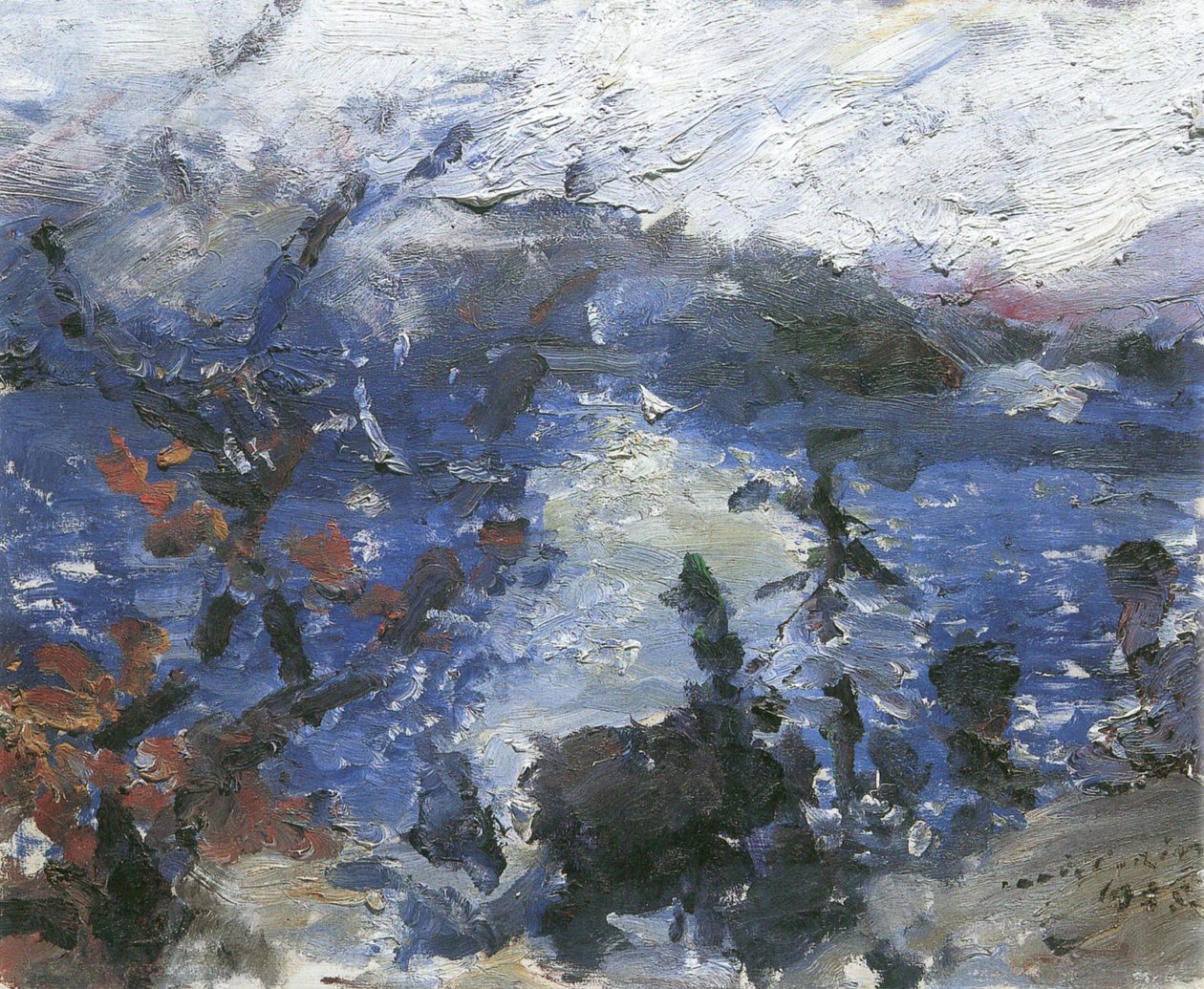 Walchensee, montañas en las nubes de Lovis Corinth