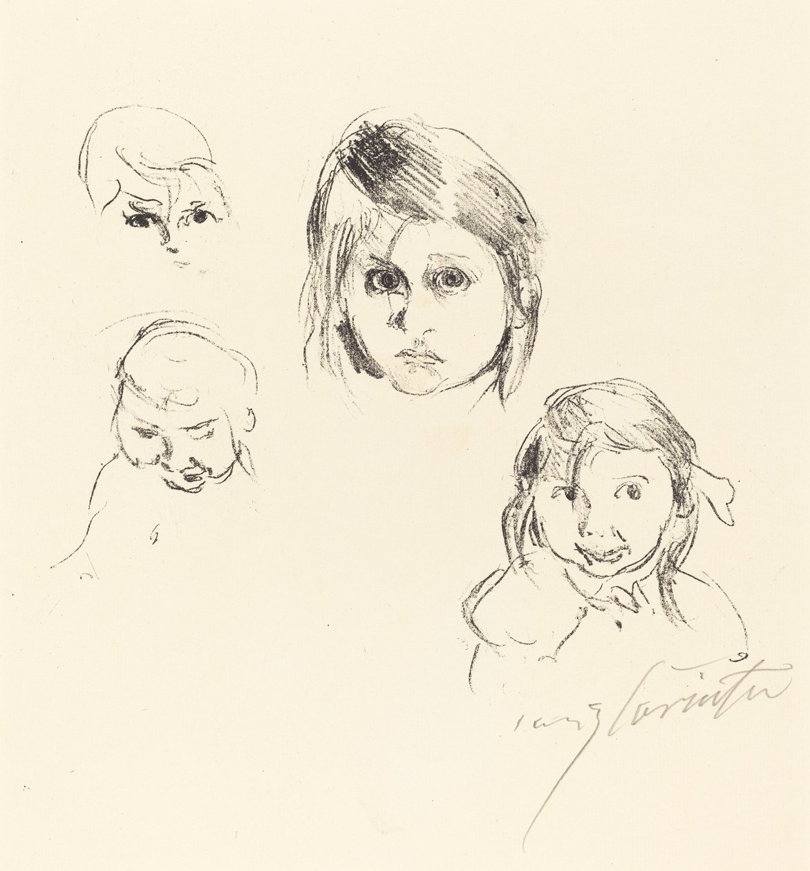 Cabezas de niños de Lovis Corinth