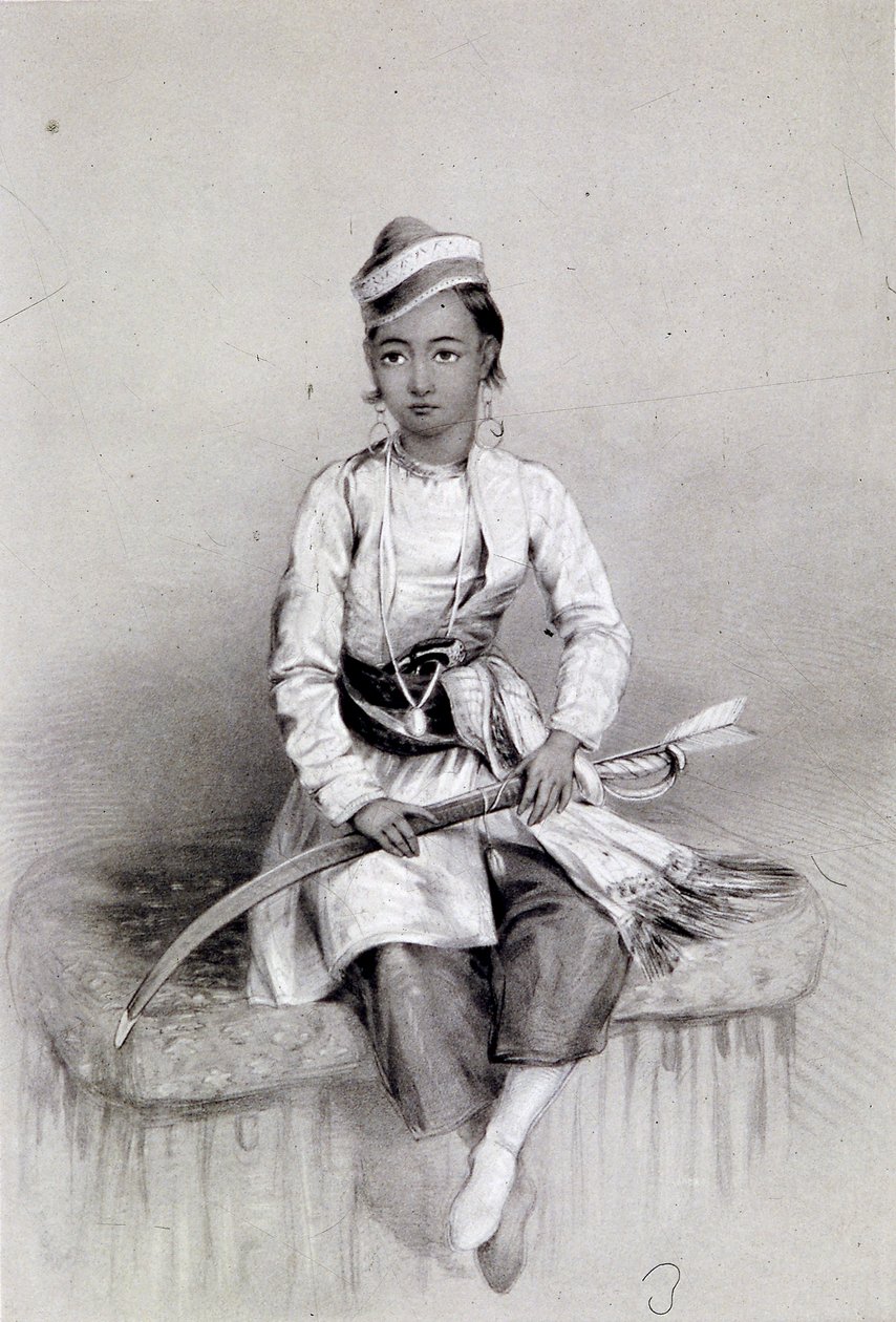 Un joven Raja de la colina, 1844 de Lowes Dickinson