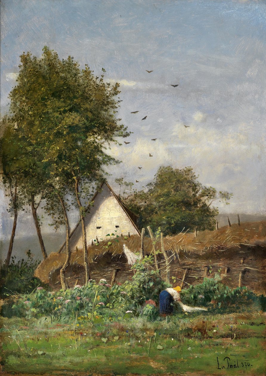 Trabajando en el jardín de László Paál