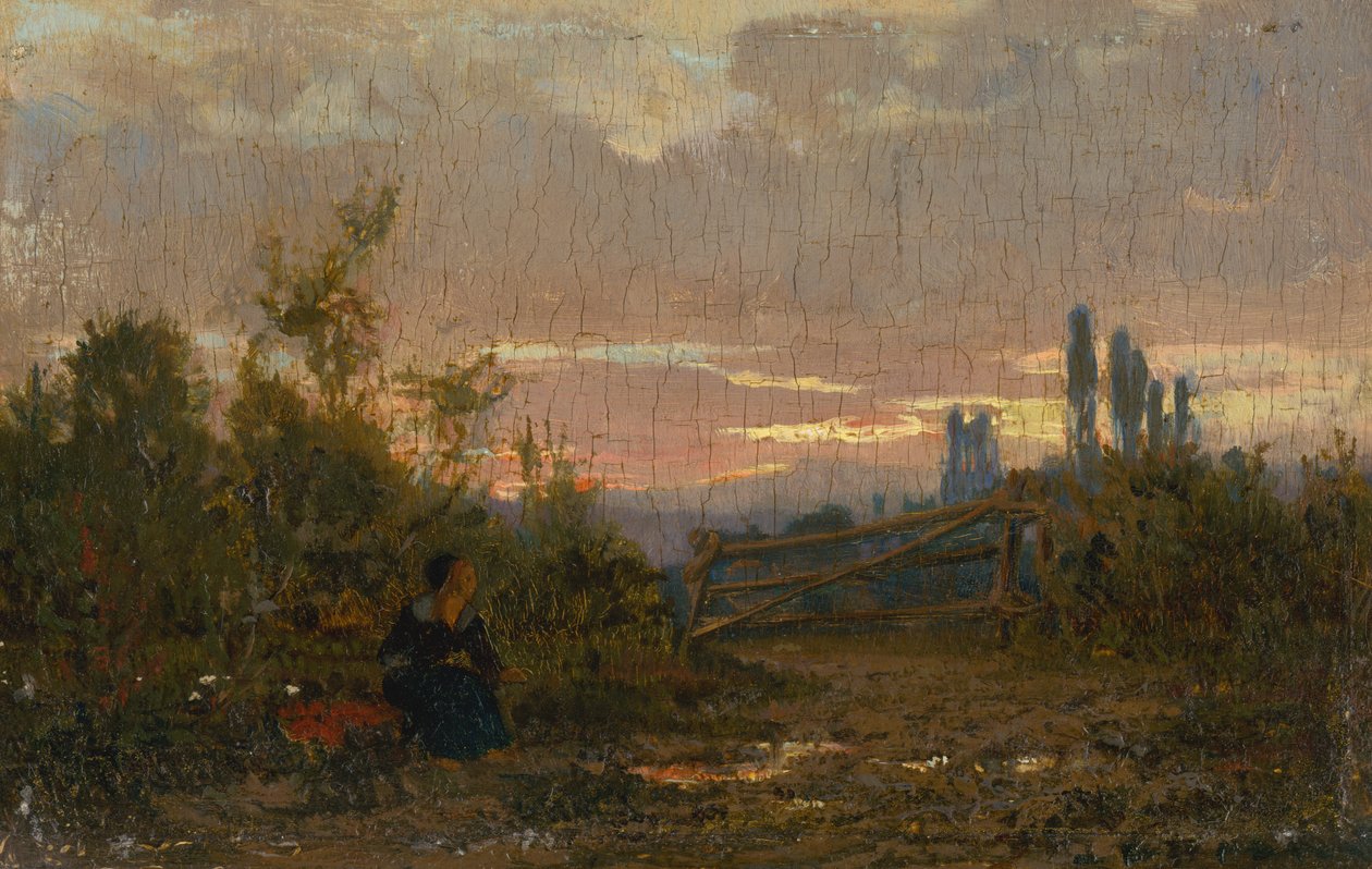Paisaje al anochecer de László Paál