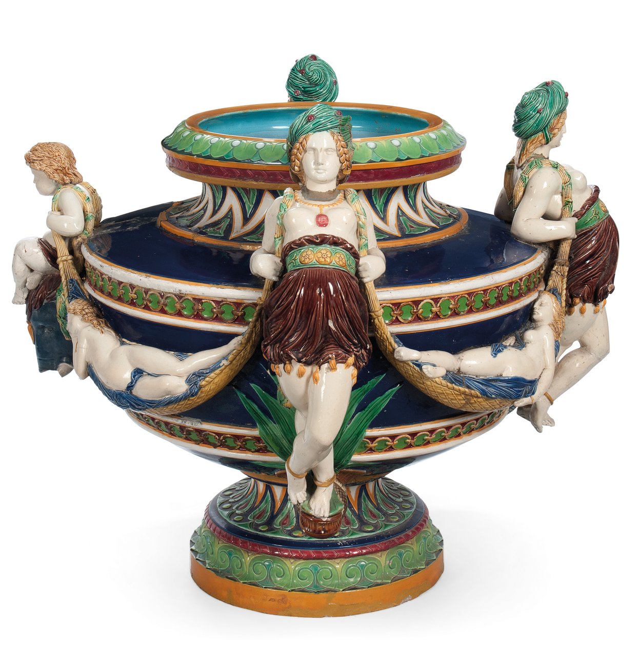 Gran jardinera de mayólica de Minton, c.1870 de Ltd Mintons