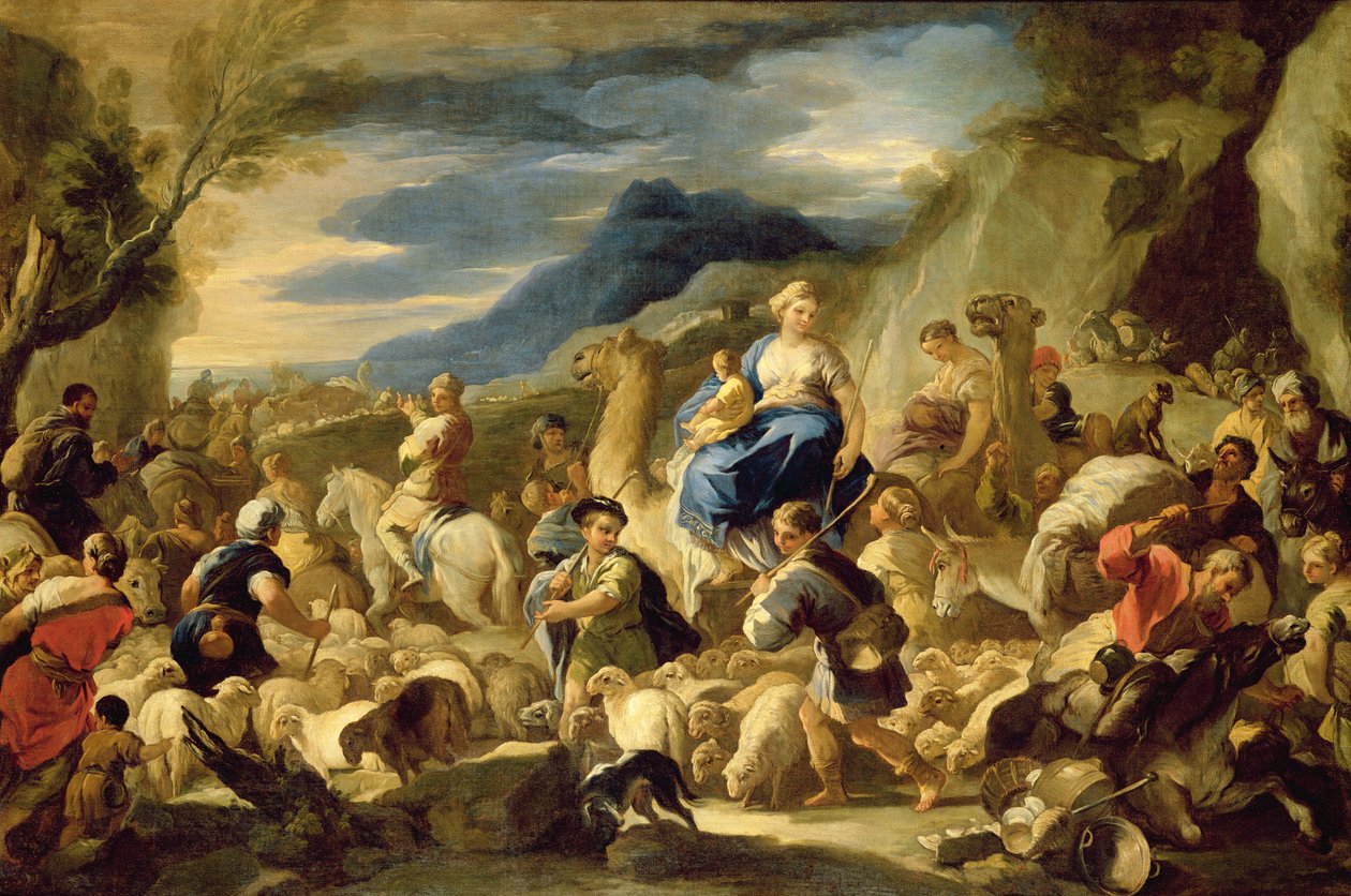 El viaje de Jacob a Canaán de Luca Giordano