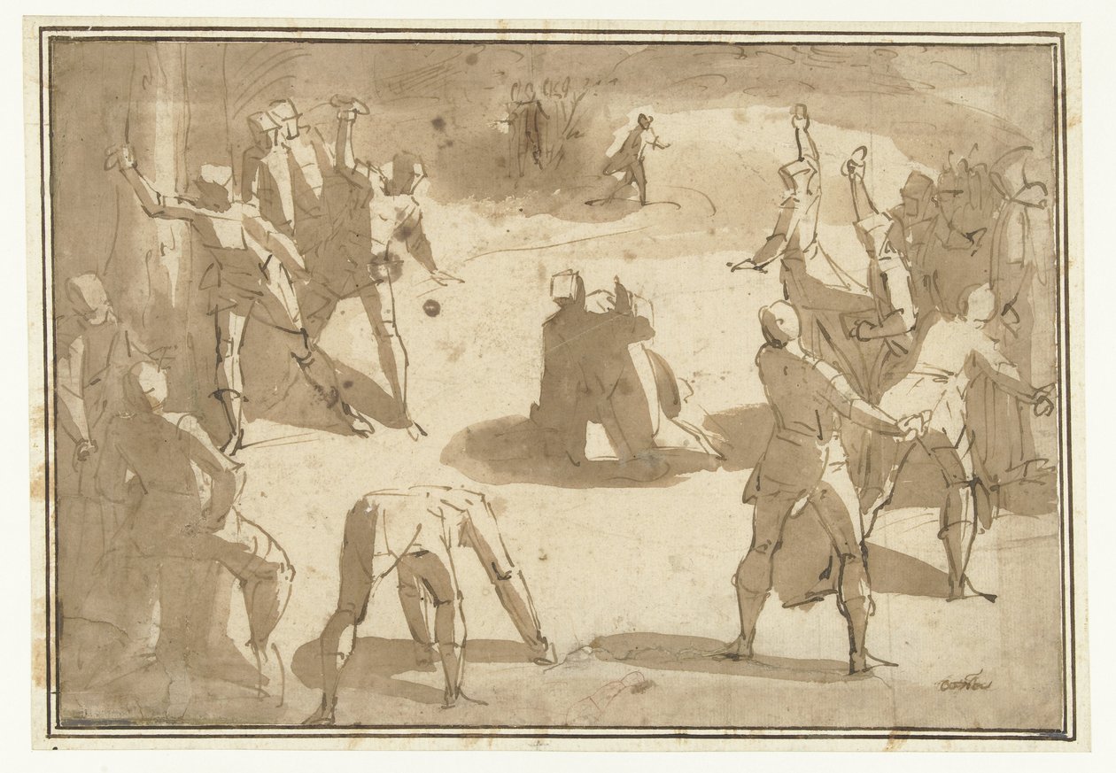 Lapidación de Esteban de Luca Cambiaso