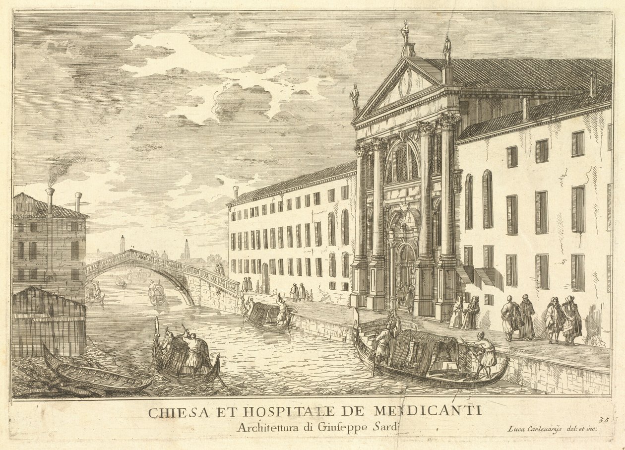 Chiesa et Hospitale de Mendicanti (placa 35) de Luca Carlevariis
