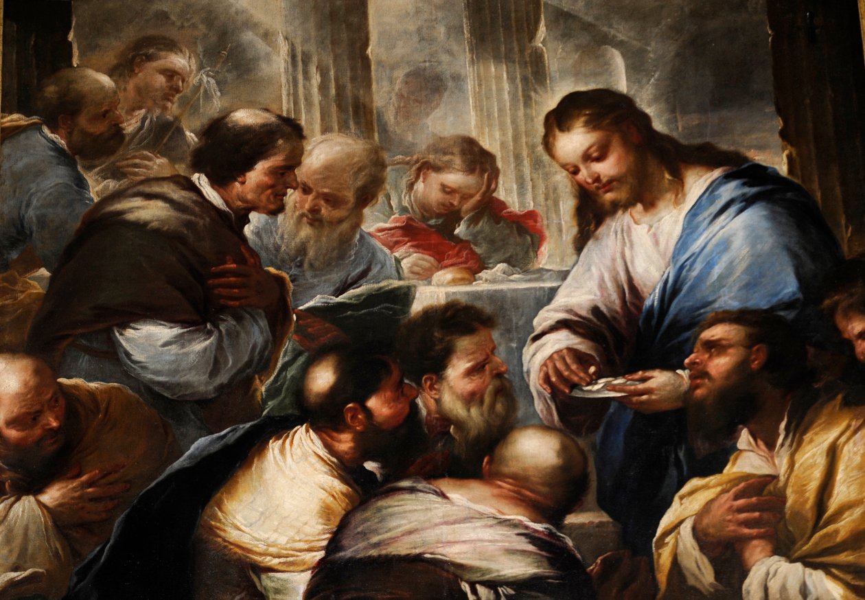 Comunión de los apóstoles de Luca Giordano