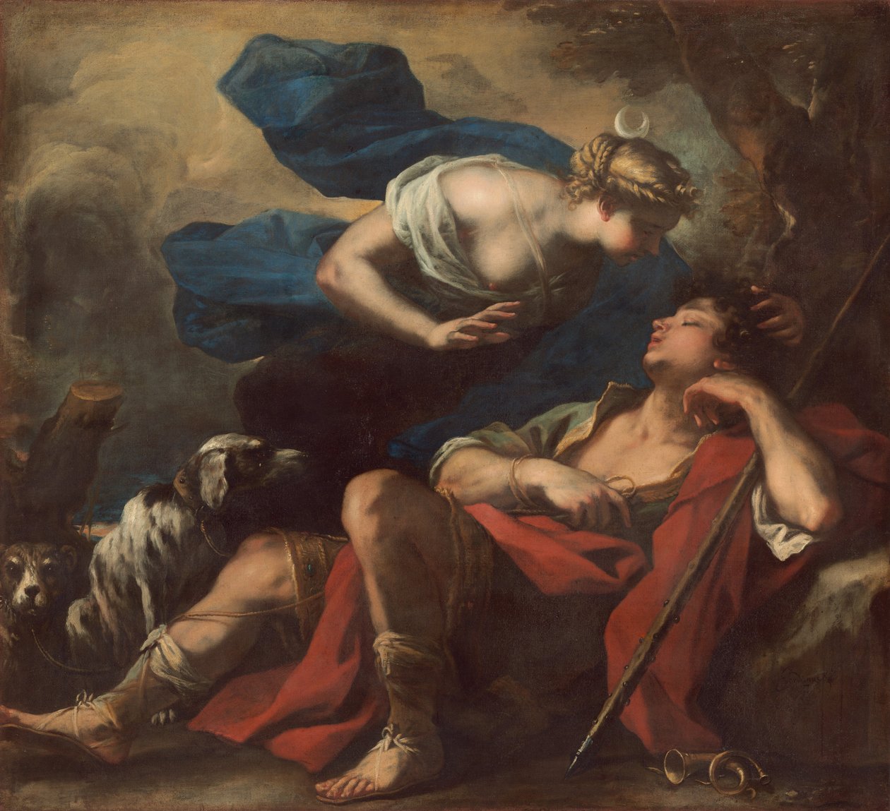 Diana y Endimión, c. 1675-1680 de Luca Giordano