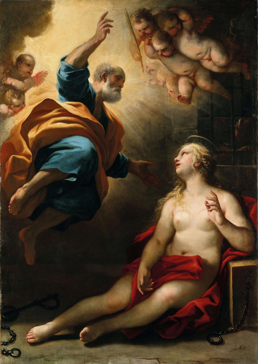 San Pedro curando a Santa Águeda de Luca Giordano