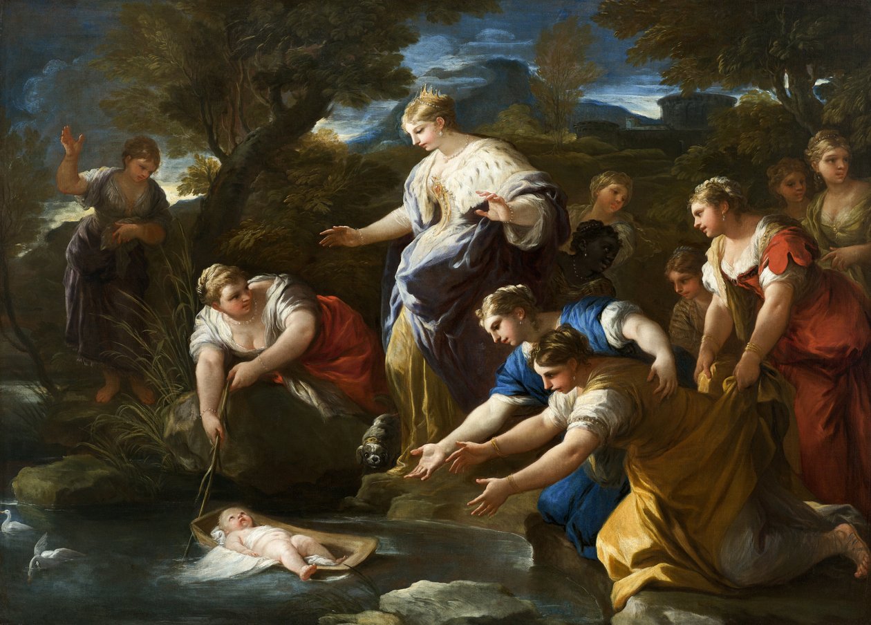 El hallazgo de Moisés, c.1685-1690 de Luca Giordano