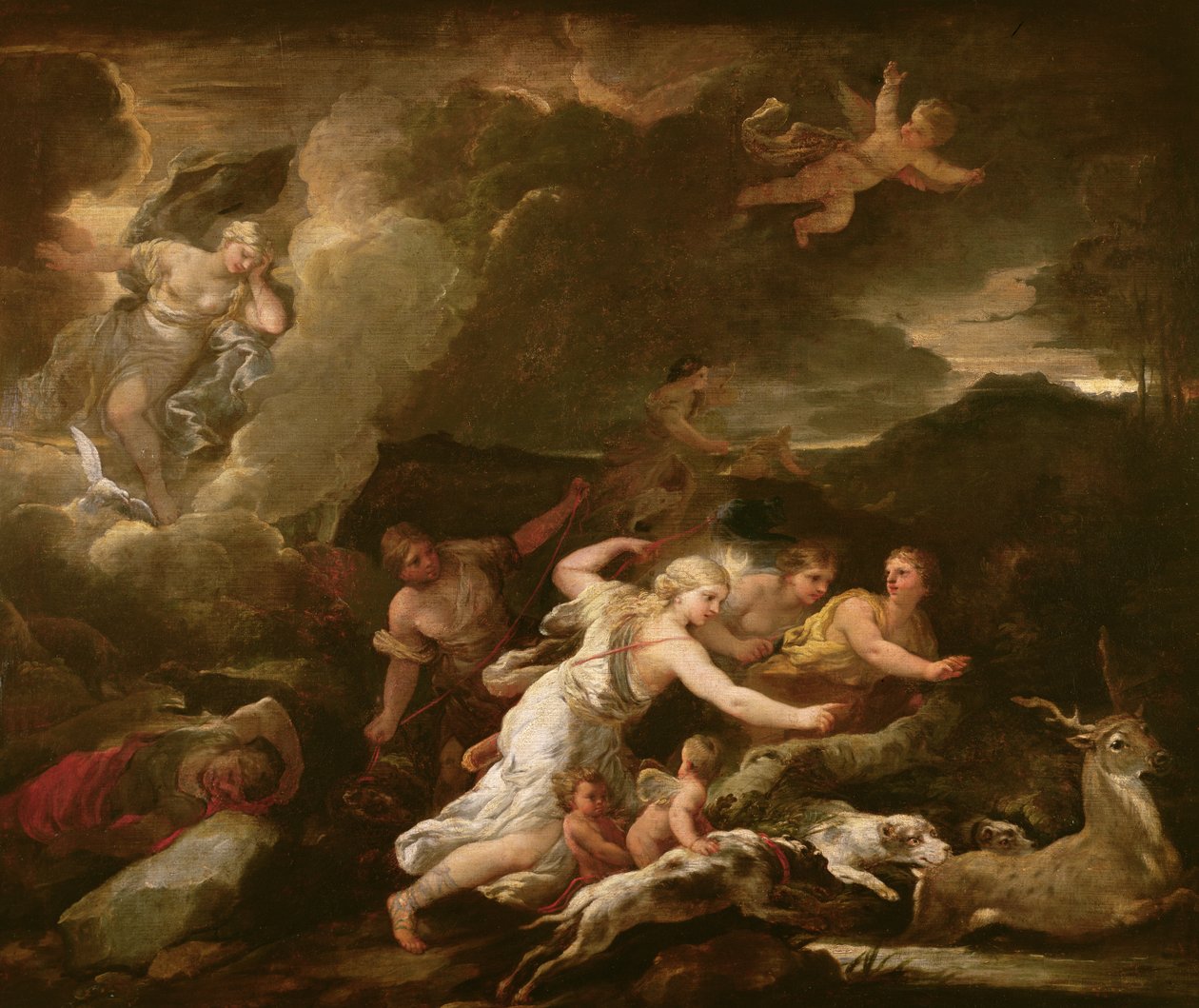 La Caza de Diana de Luca Giordano