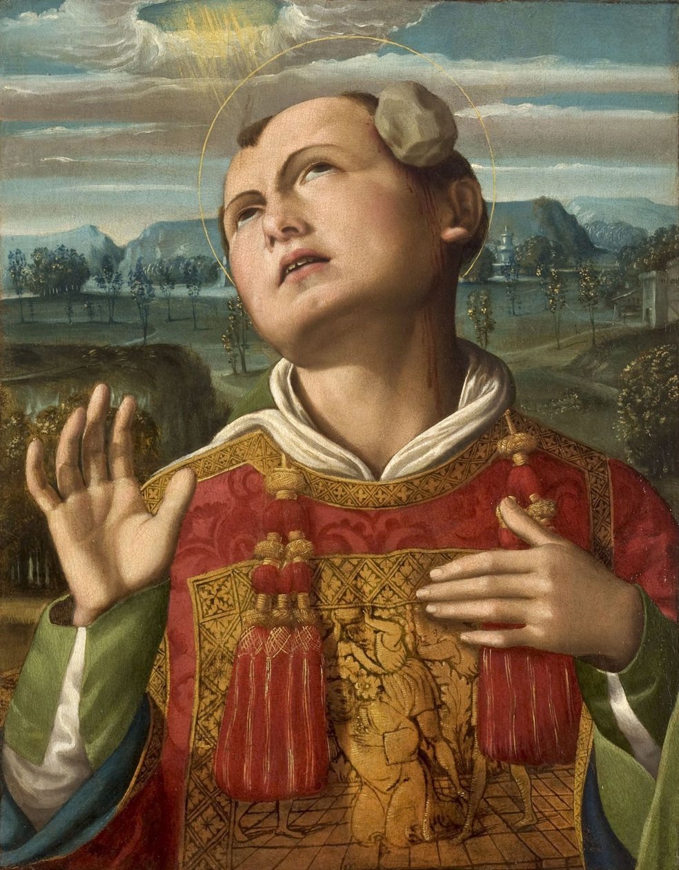 El apedreamiento de San Esteban, 1500-1505 de Luca Signorelli