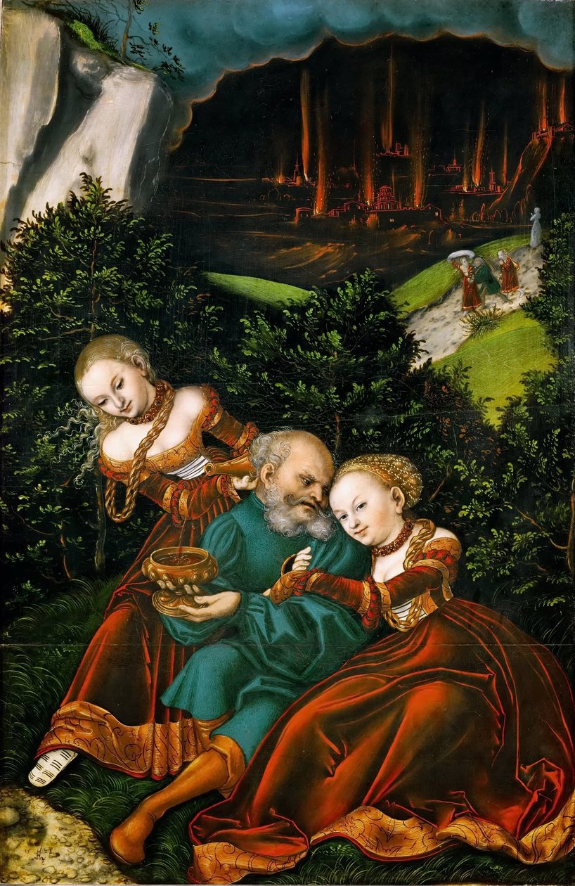Lot y sus hijas de Lucas Cranach the Elder