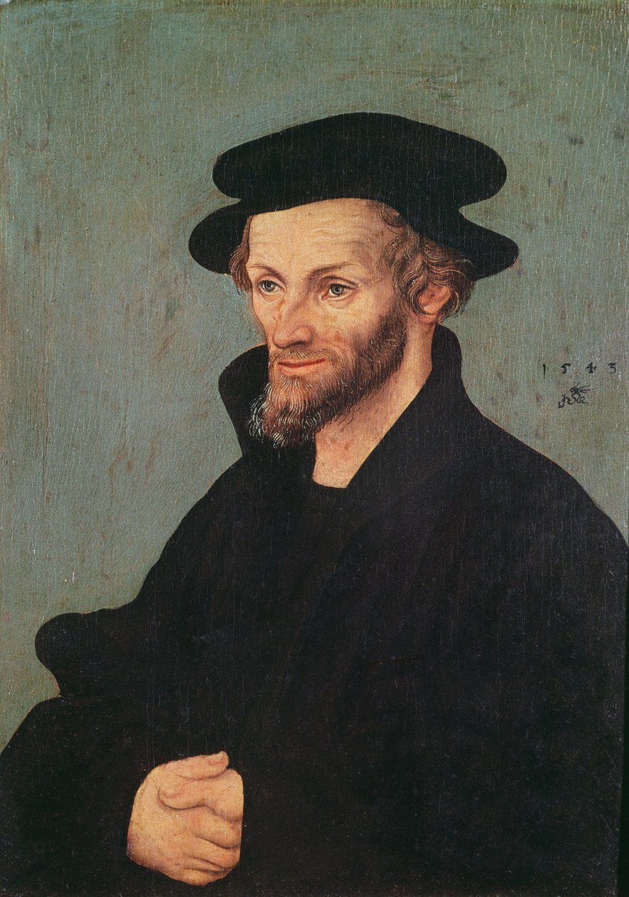 Retrato de Philipp Melanchthon (1497-1560) 1543 de Lucas Cranach the Elder