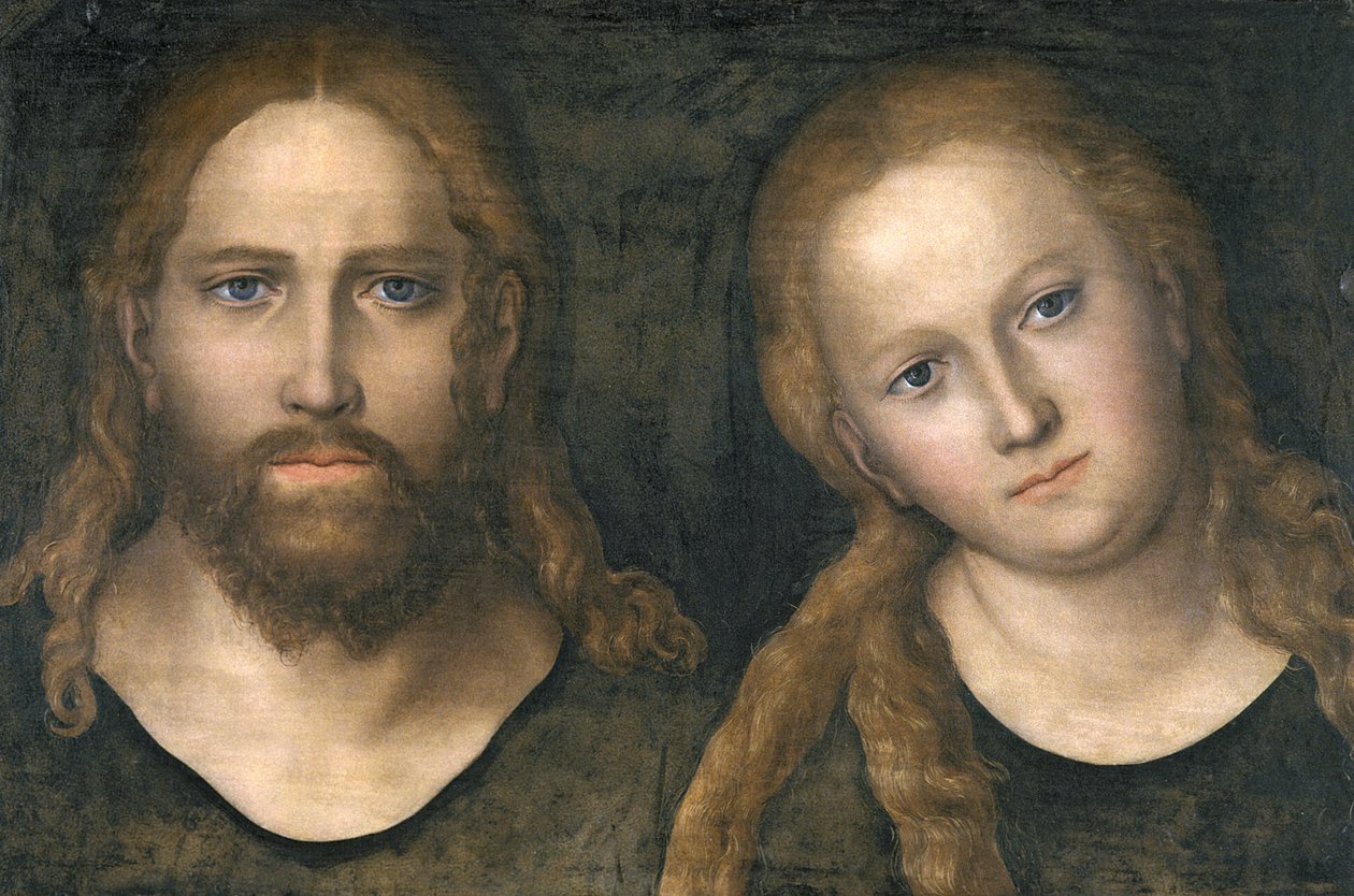 Cristo y María, 1516-20 de Lucas Cranach the Elder