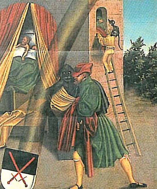 Los Diez Mandamientos Sexto Mandamiento (detalle) de Lucas Cranach the Elder