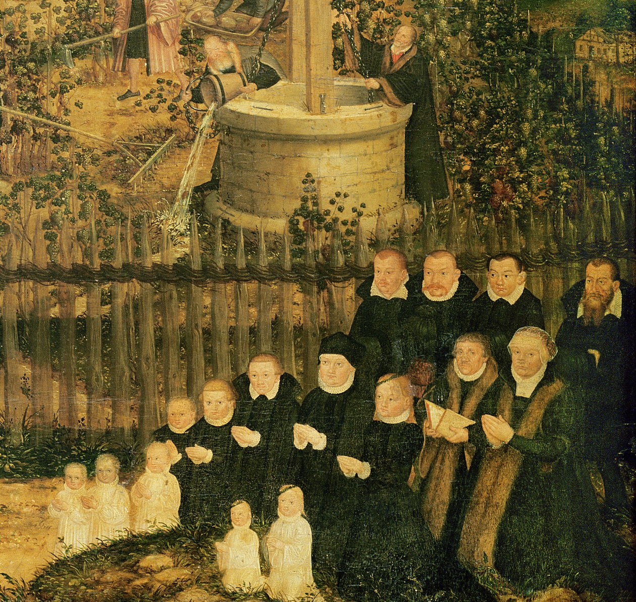 La Viña del Señor, 1569 (detalle) de Lucas Cranach the Younger