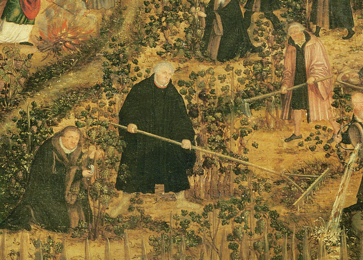 La Viña del Señor, 1569 (detalle) de Lucas Cranach the Younger