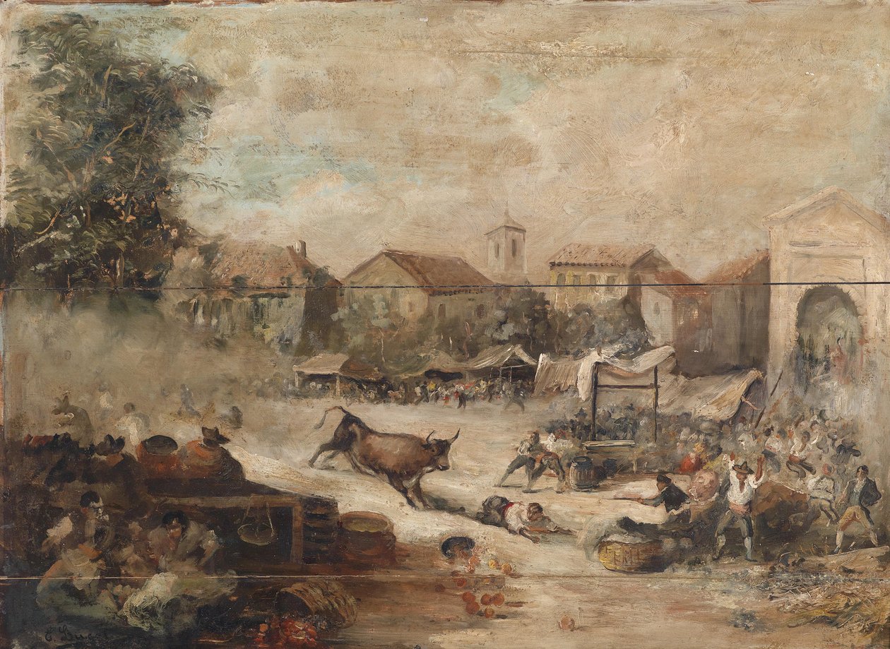 Escapando del toro de Eugenio Lucas Velázquez