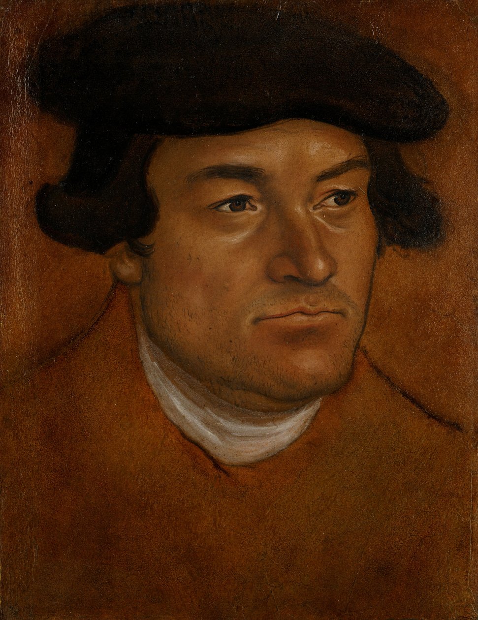 Retrato de un hombre con gorra negra de Lucas Cranach the Elder