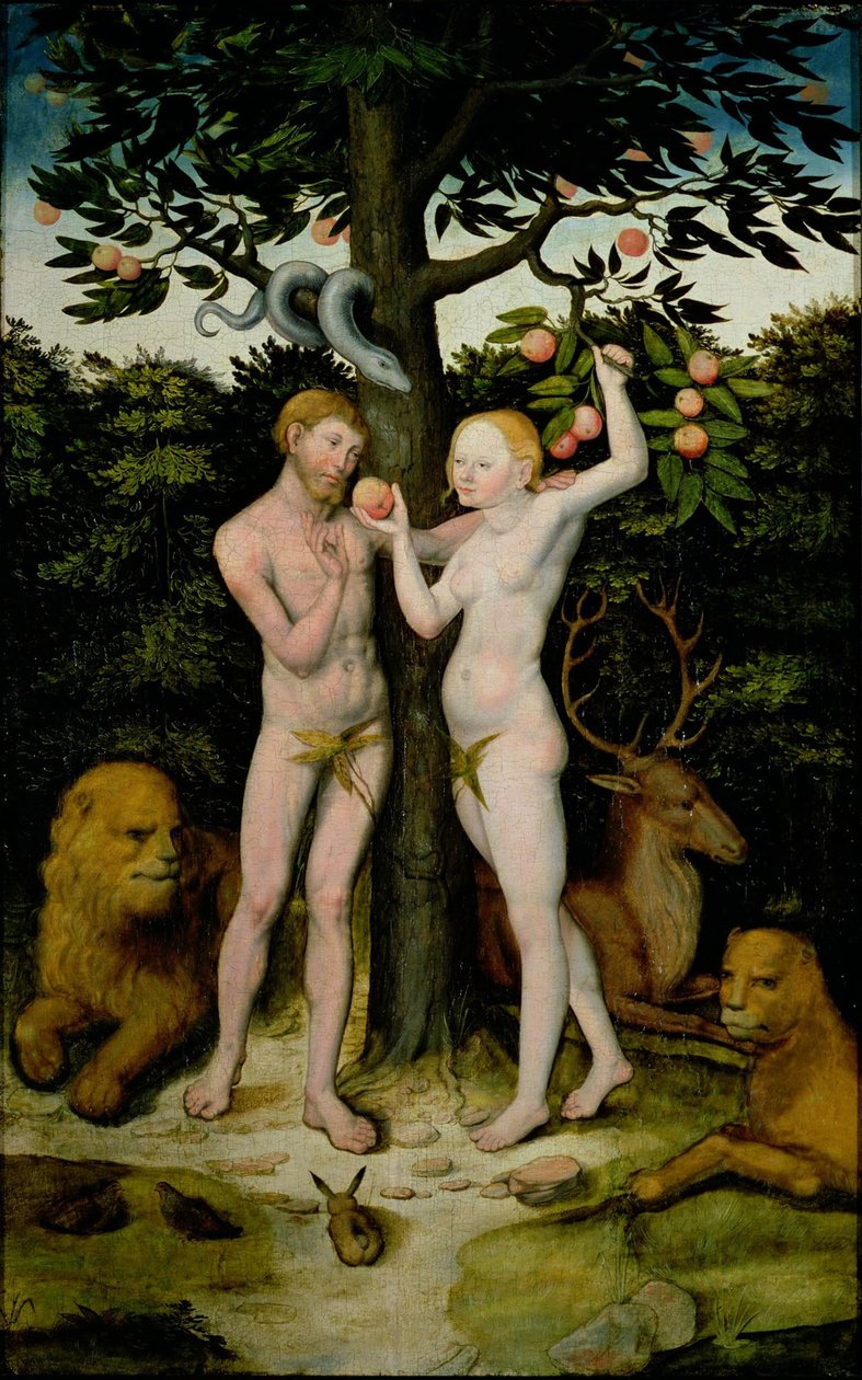 Adán y Eva de Lucas Cranach the Elder
