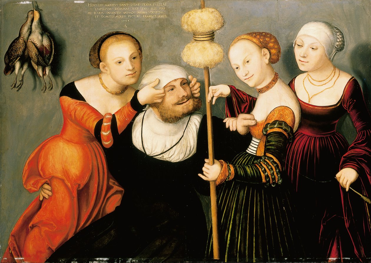 Hércules en la corte de Ónfale de Lucas Cranach