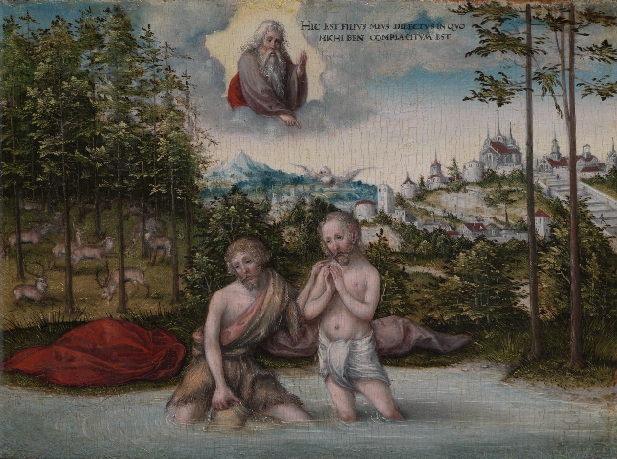 El bautismo de Cristo de Lucas Cranach