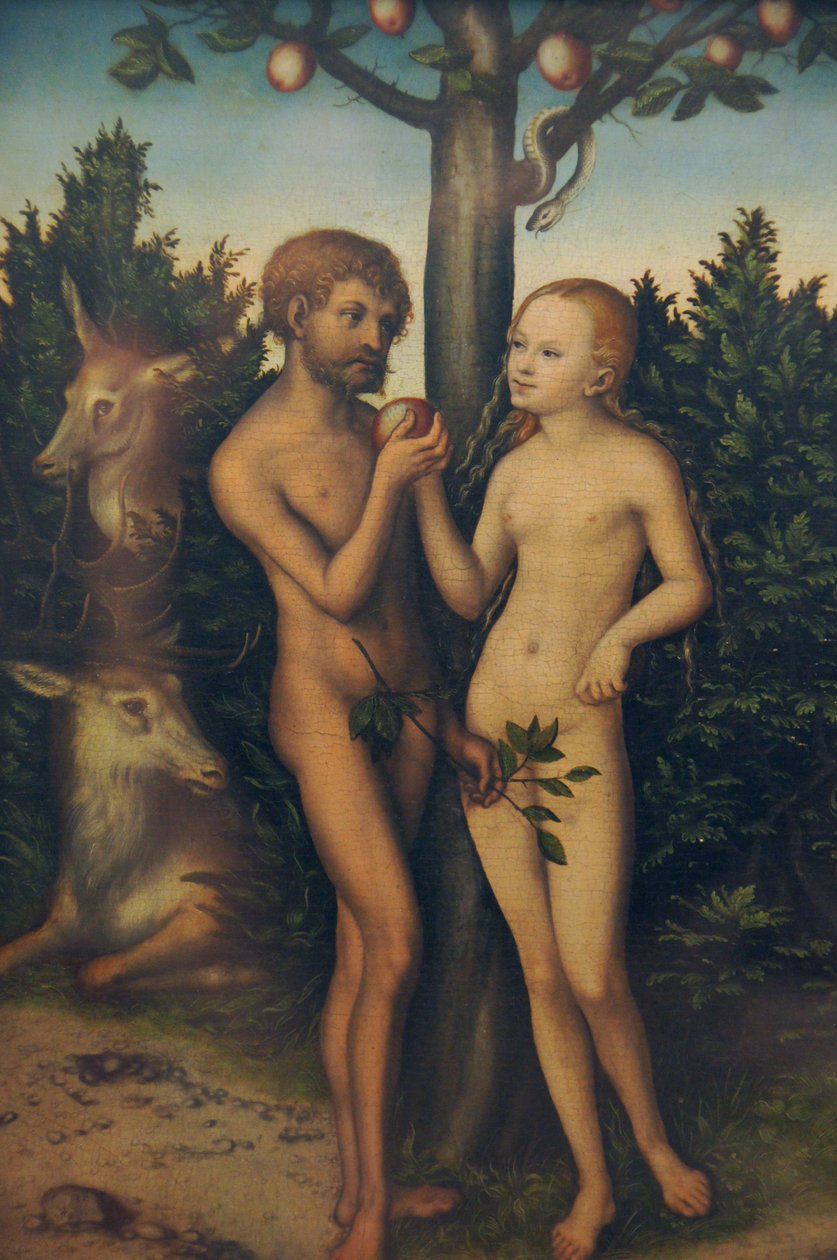 Adán y Eva de Lucas Cranach the Elder