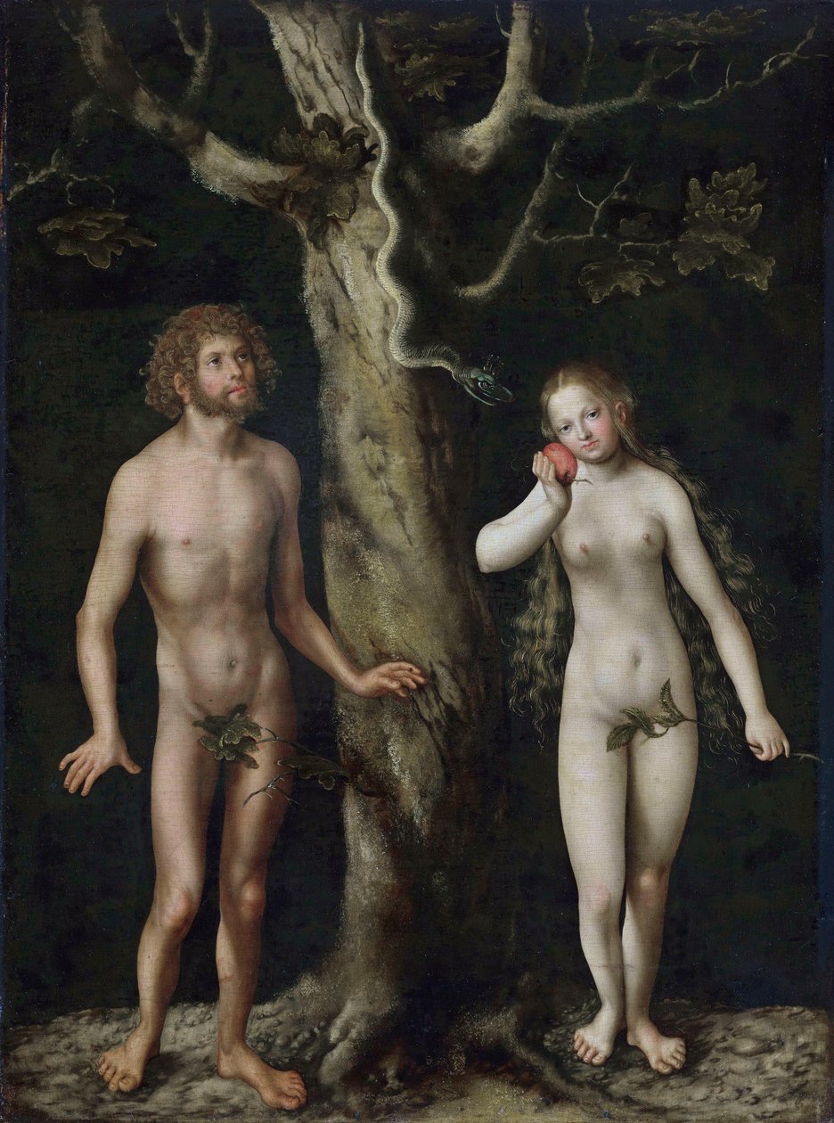 Adán y Eva de Lucas Cranach the Elder
