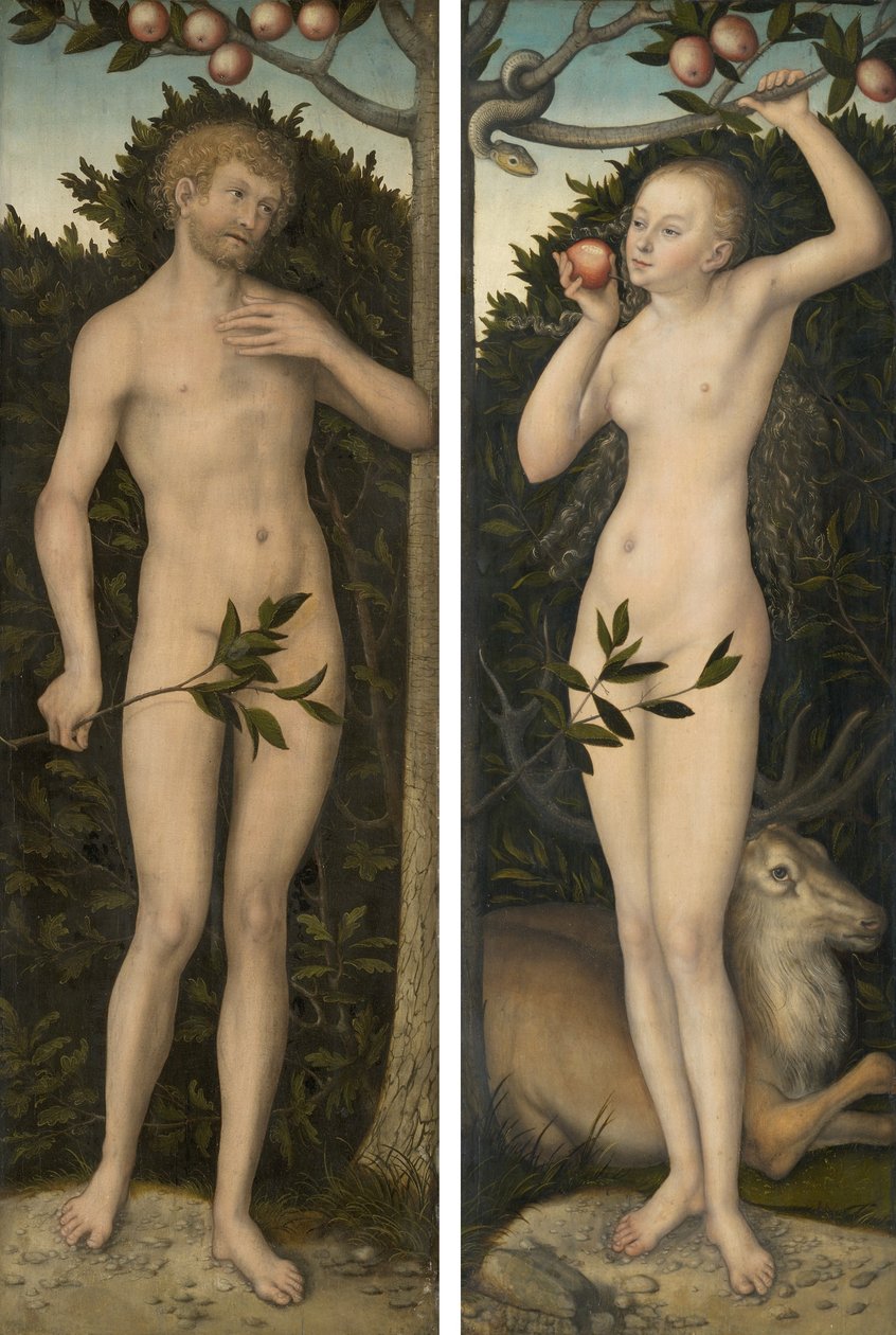 Adán y Eva de Lucas Cranach the Elder