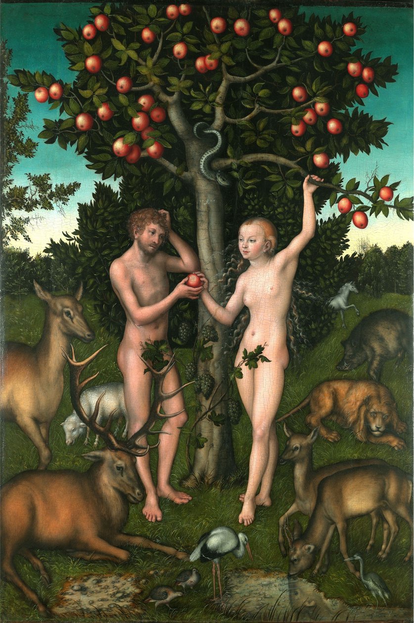 Adán y Eva de Lucas Cranach the Elder