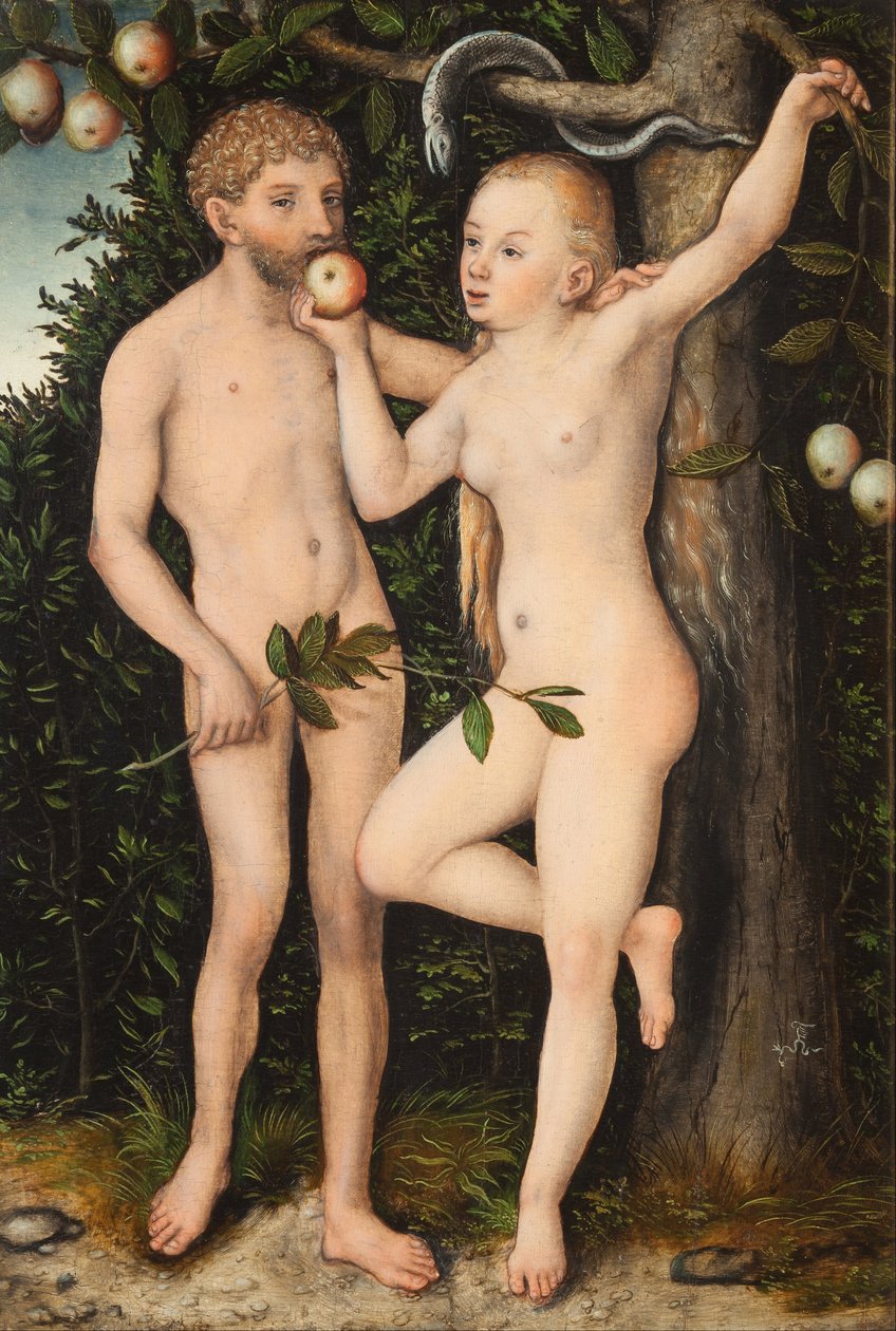 Adán y Eva de Lucas Cranach the Elder